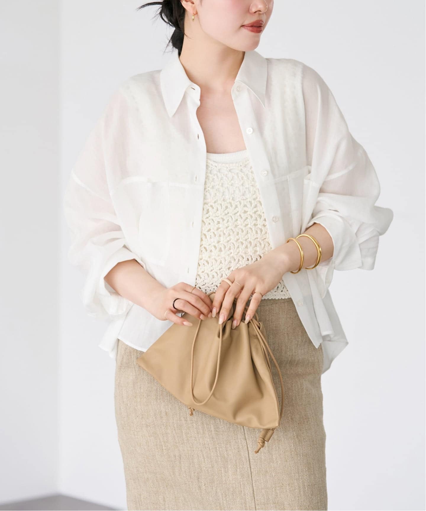 追加予約》RAMIE LYOCELL CROPPED シャツ 3（シャツ／ブラウス