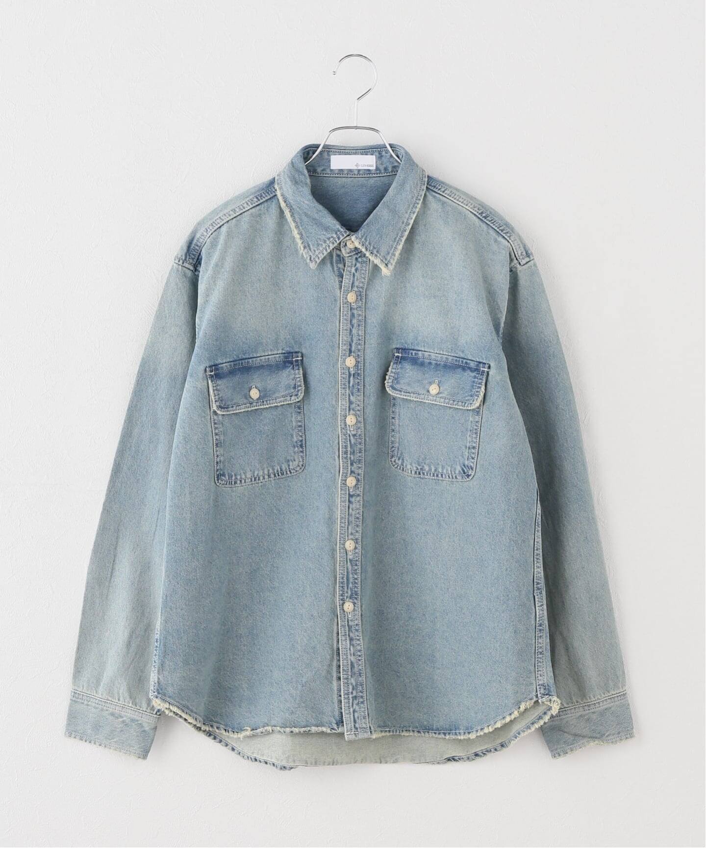CLOTH ACROSS / クロスアクロス 別注 DAMAGED DENIM シャツ（シャツ