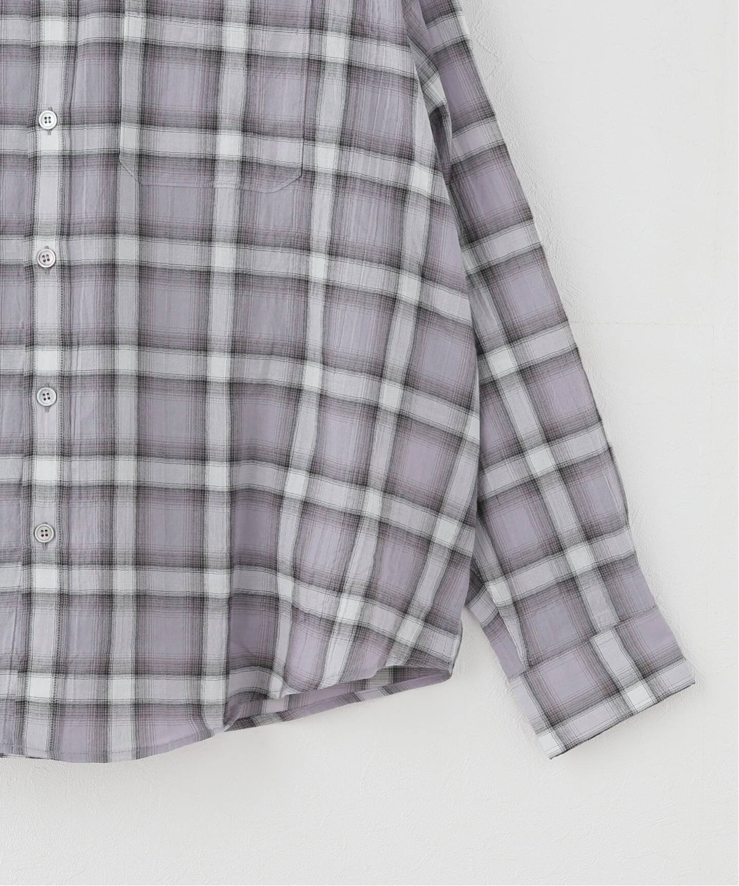 COOR / クアー SEERSUCKER OMBRE CHECKERED シャツ（シャツ／ブラウス