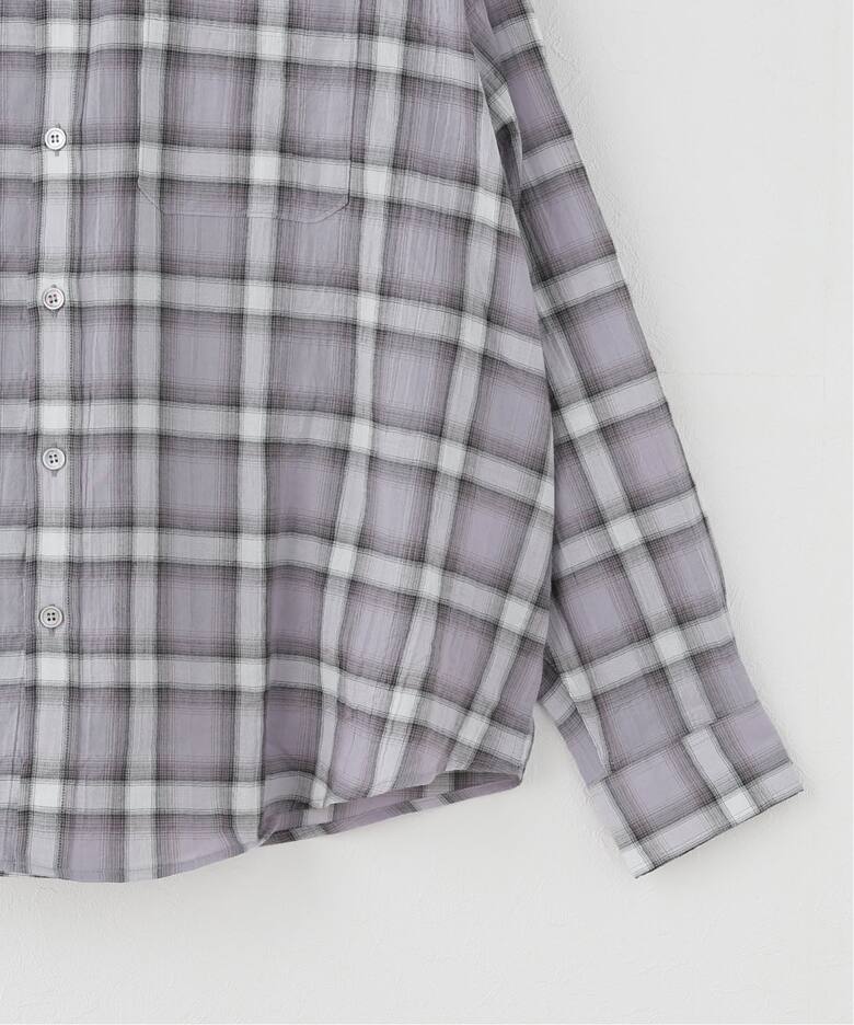 COOR / クアー SEERSUCKER OMBRE CHECKERED シャツ（シャツ／ブラウス 