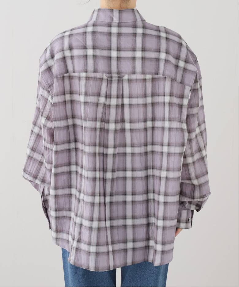 COOR / クアー SEERSUCKER OMBRE CHECKERED シャツ（シャツ／ブラウス 