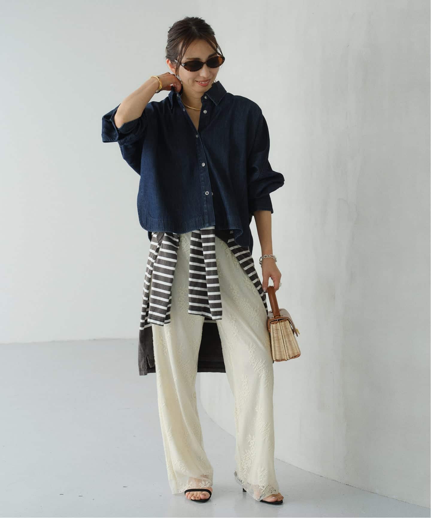 追加》デニムフォルムシャツ（シャツ／ブラウス）｜VERMEIL par iena