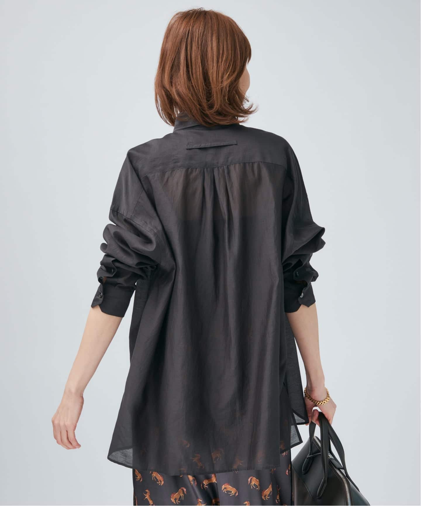 TICCA ティッカ コットンシルクスクエアビッグシャツ uni 0261401113