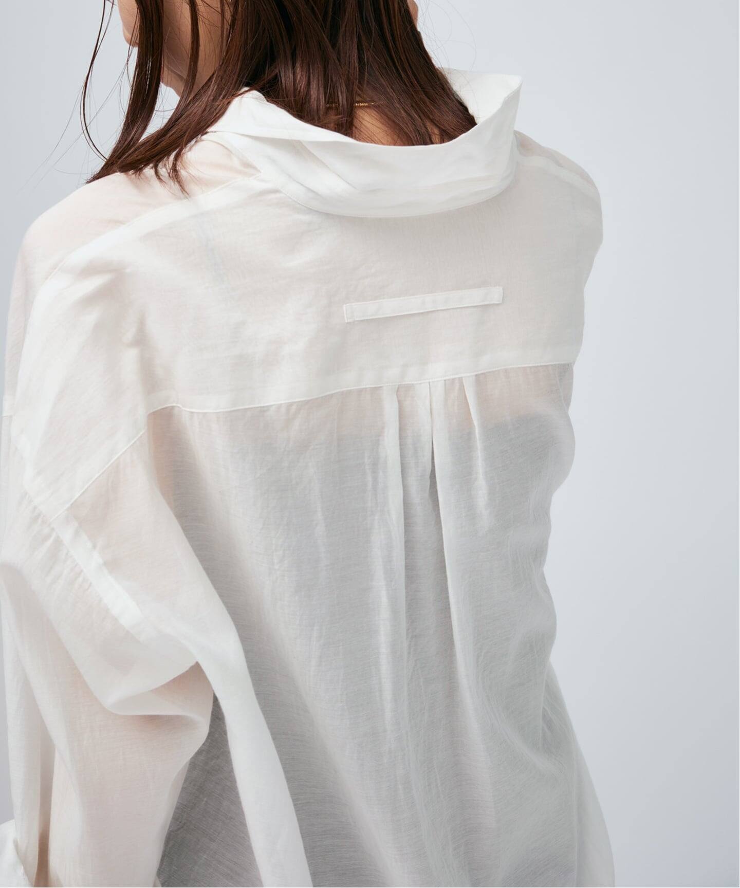TICCA ティッカ コットンシルクスクエアビッグシャツ uni 0261401113