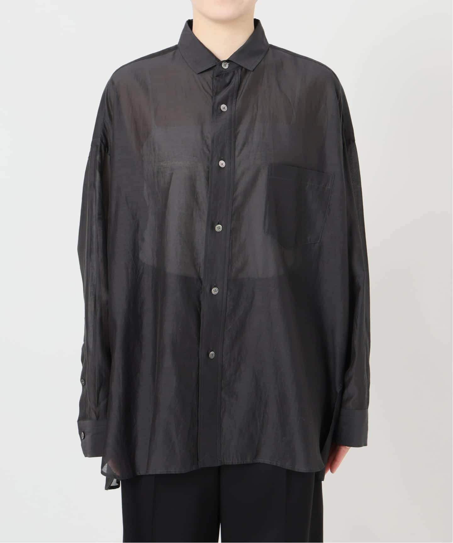 TICCA ティッカ コットンシルクスクエアビッグシャツ uni 0261401113