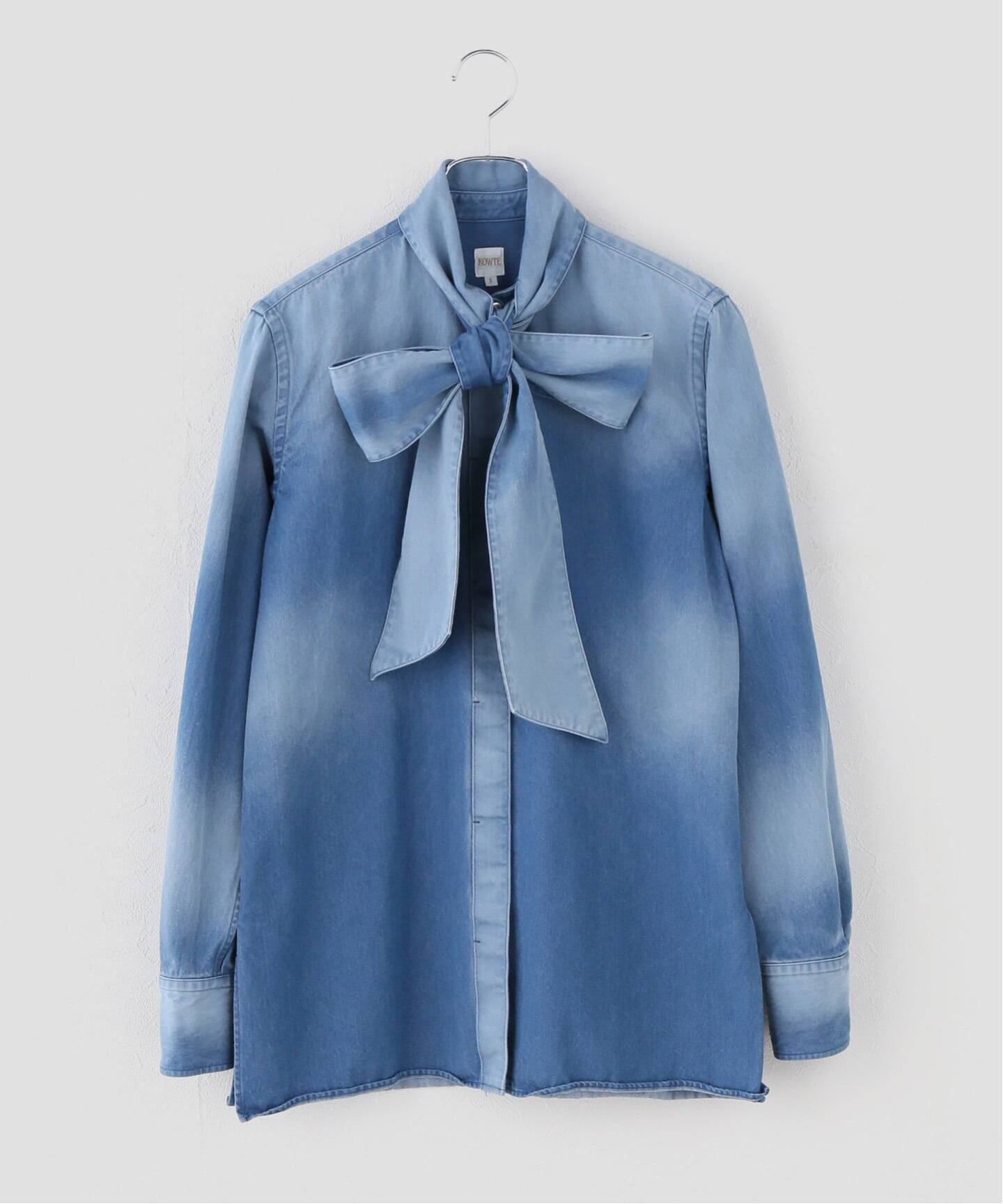 BOWTE バウト Light Denim ボウタイシャツ（シャツ／ブラウス 