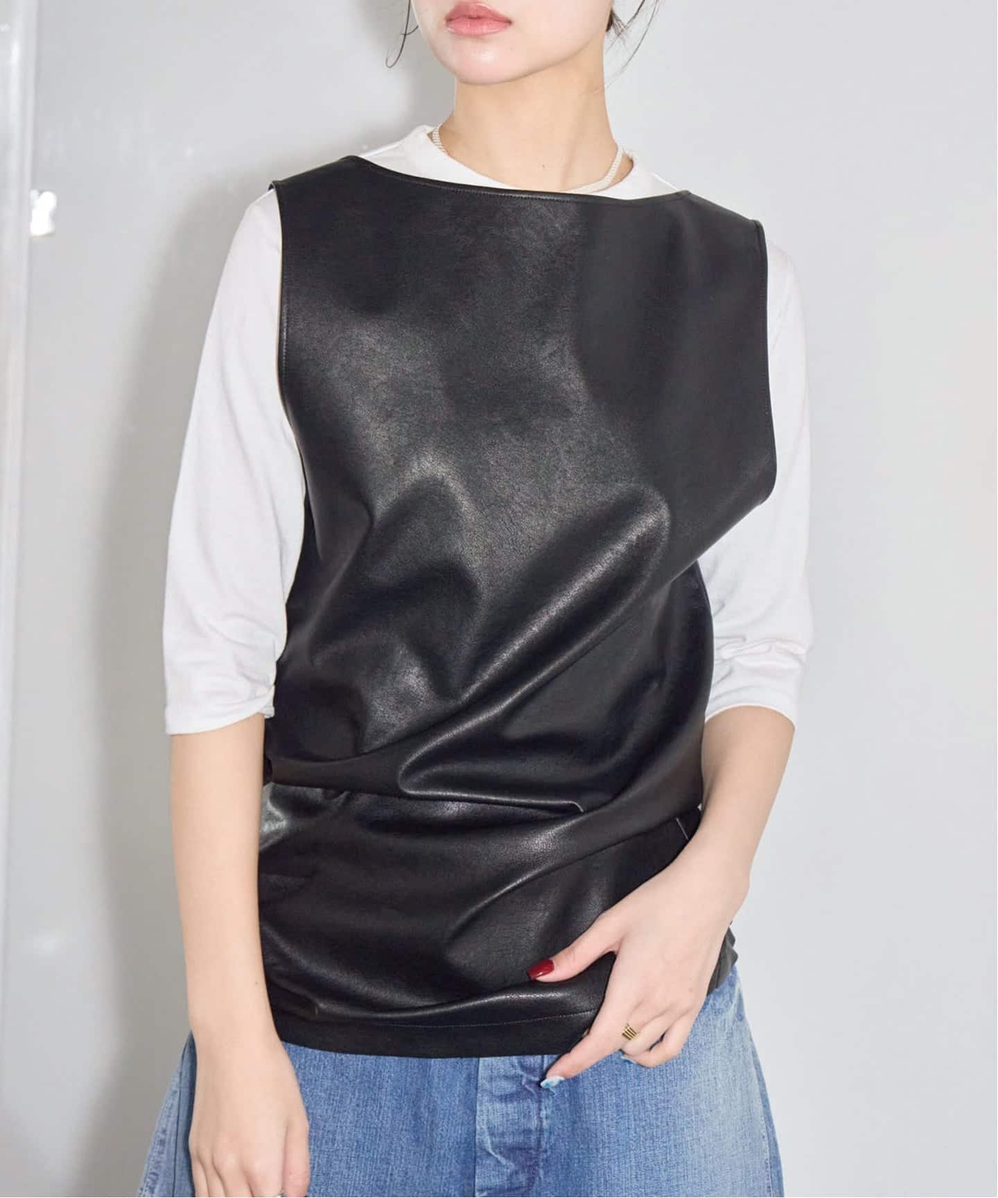 FAUX LEATHER TOPS：ブラウス（シャツ／ブラウス）｜CITYSHOP（シティ