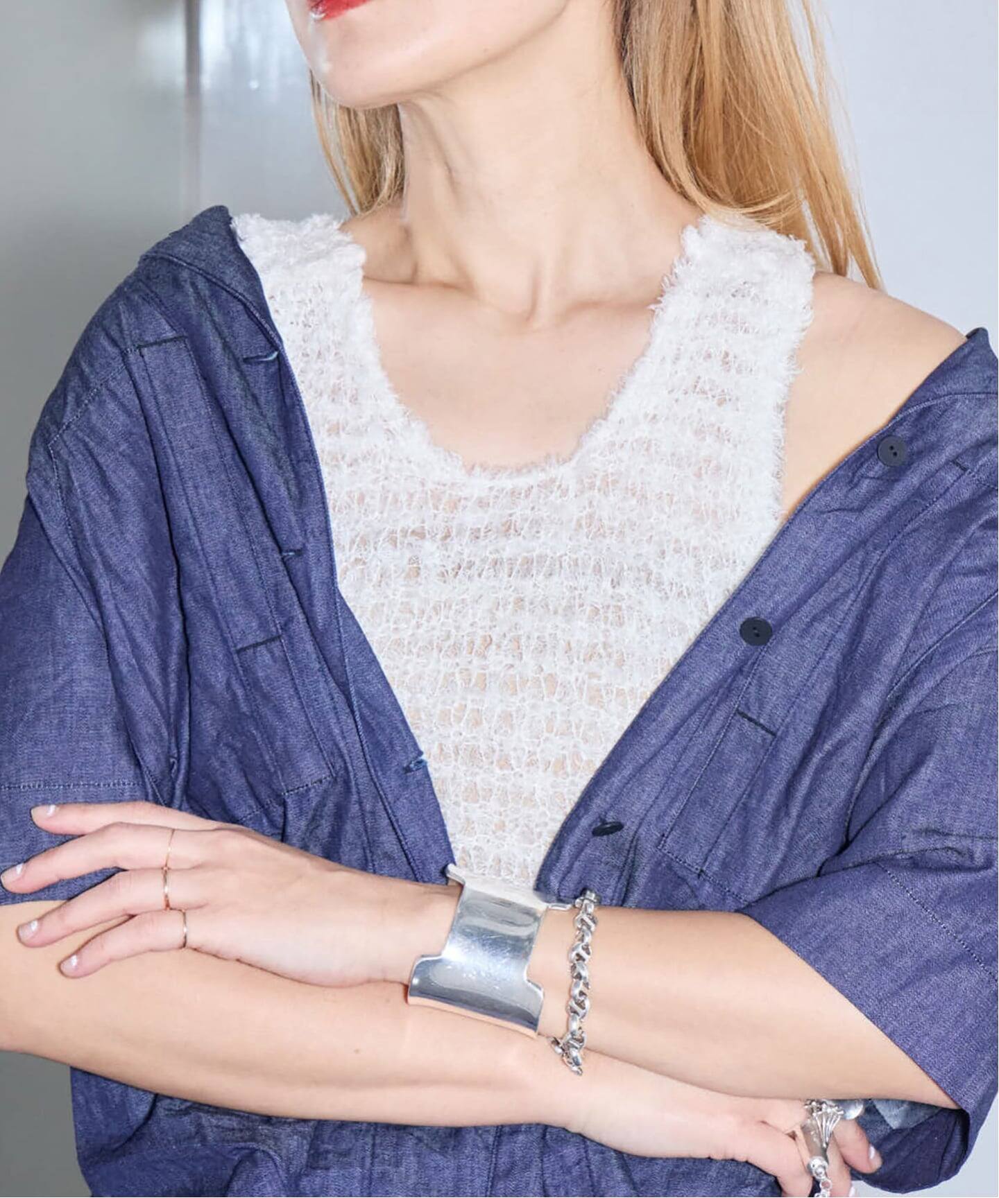 SAYAKA DAVIS LINEN FUR TANK WKT110-LF：カットソー（シャツ 