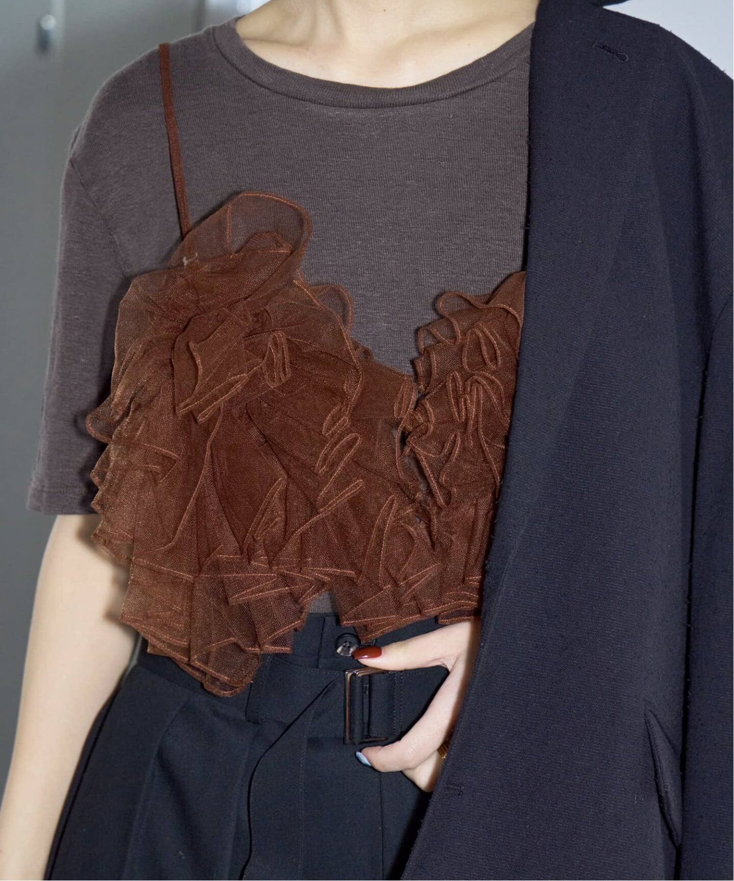 CHIKA KISADA TULLE CAMISOLE CB-26050：ビスチェ（キャミソール