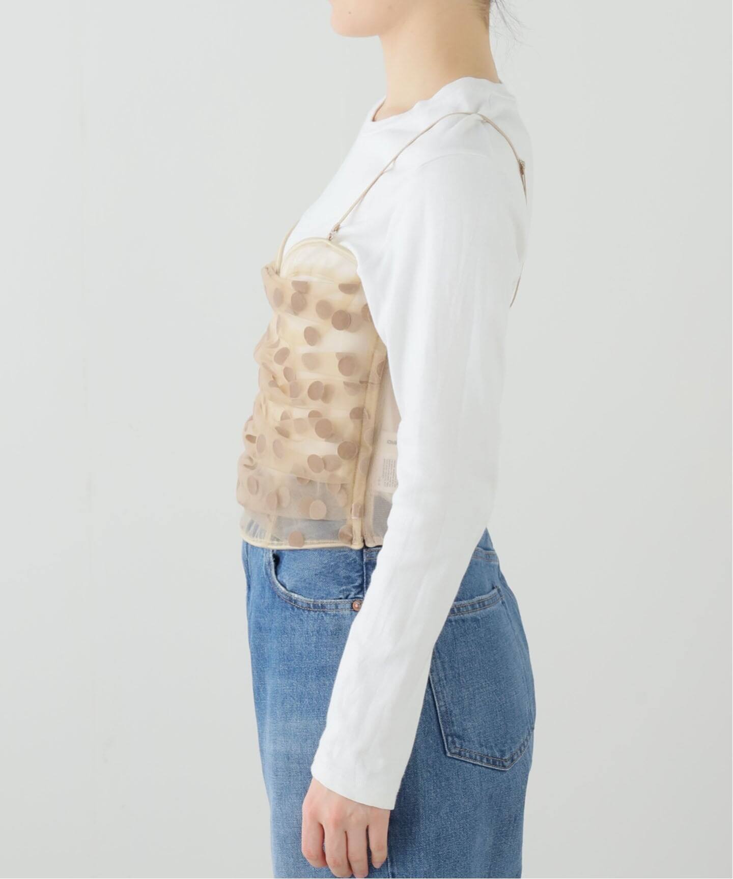 CHIKA KISADA SHEER BARE TOP CB-26048：キャミブラウス（シャツ