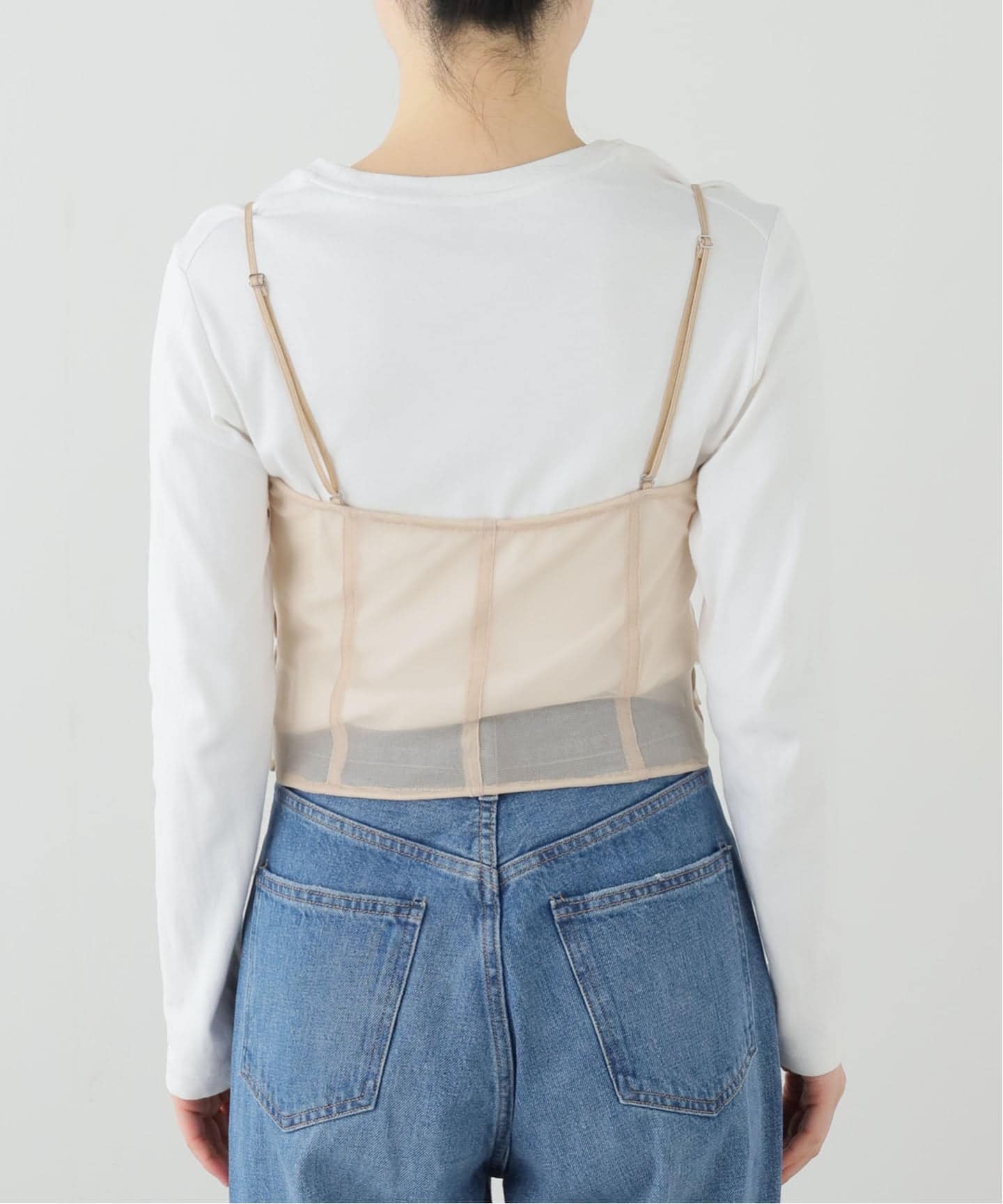 【未使用】Chika Kisada TANK TOP CHIKA KISADA SHEER BARE TOP CB-26048：キャミブラウス（シャツ