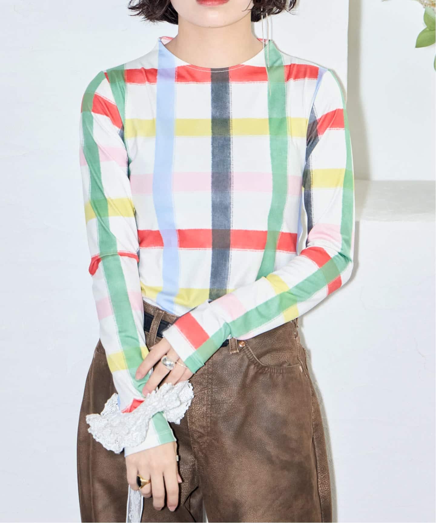 SIXXTA RAINBOW CONFETTI SWEATER PLO：カットソー（Tシャツ