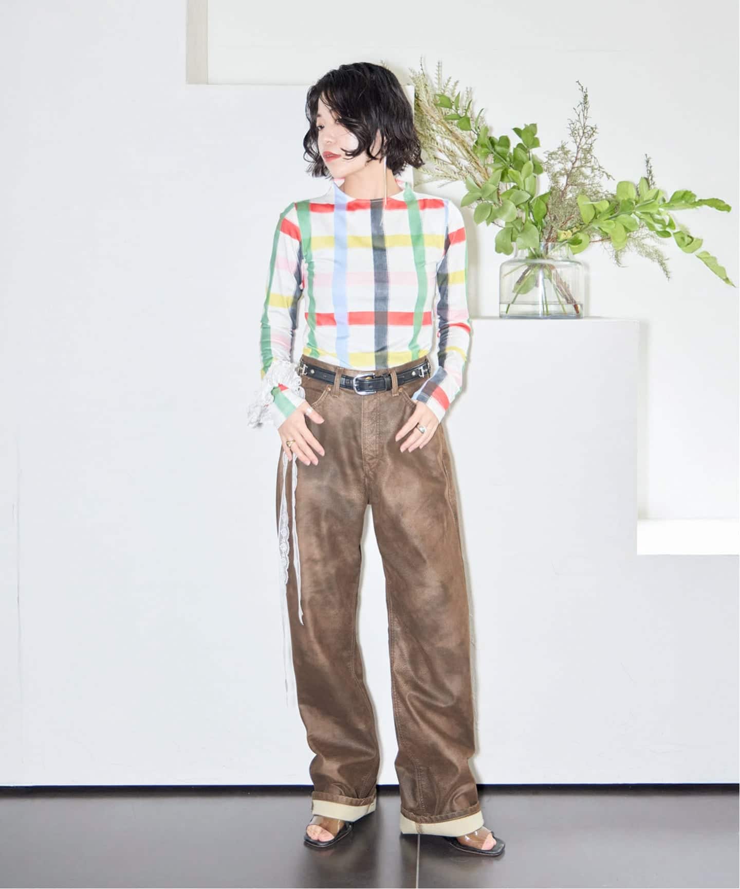 SIXXTA RAINBOW CONFETTI SWEATER PLO：カットソー（Tシャツ
