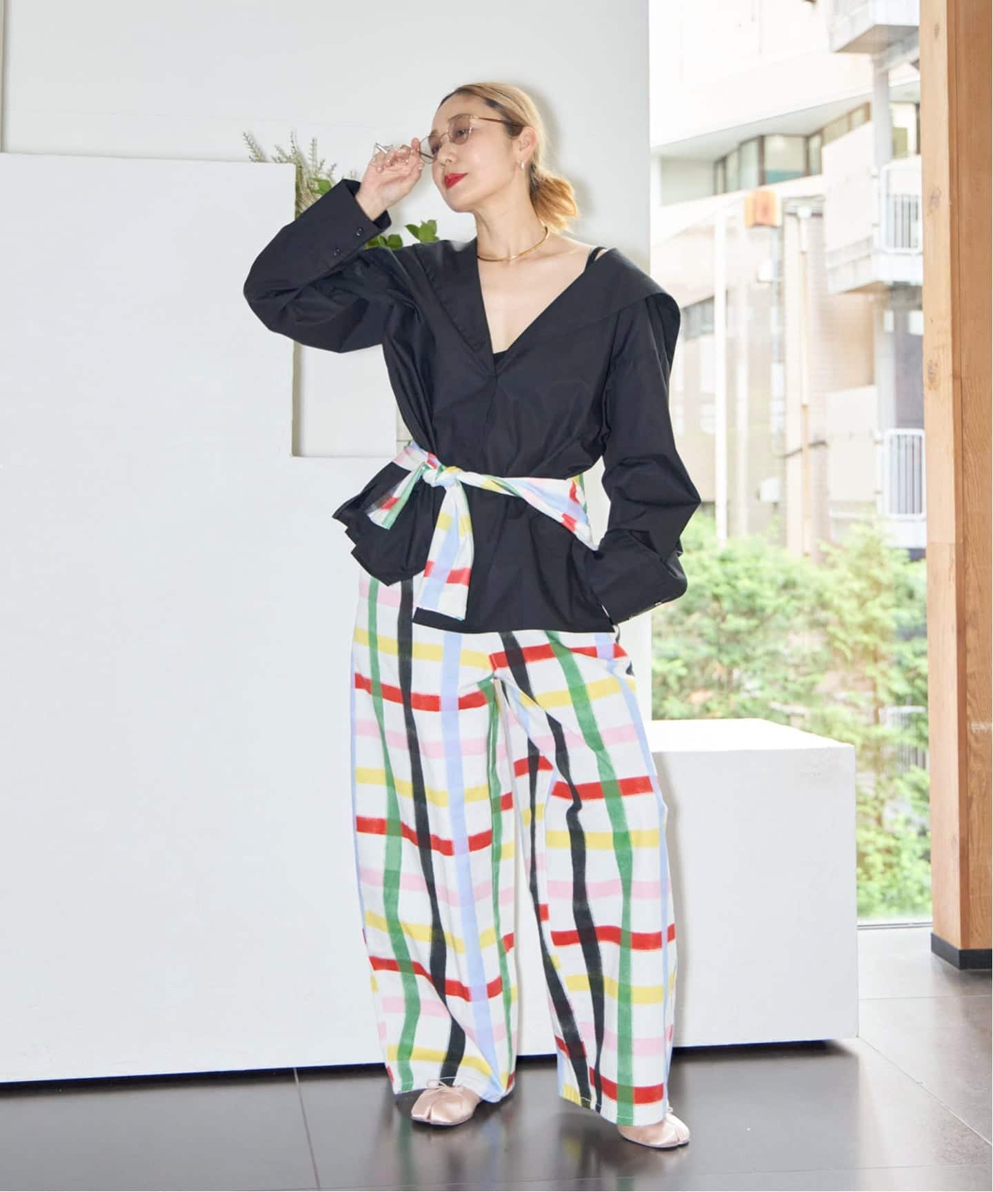 SIXXTA RAINBOW CONFETTI SWEATER PLO：カットソー（Tシャツ