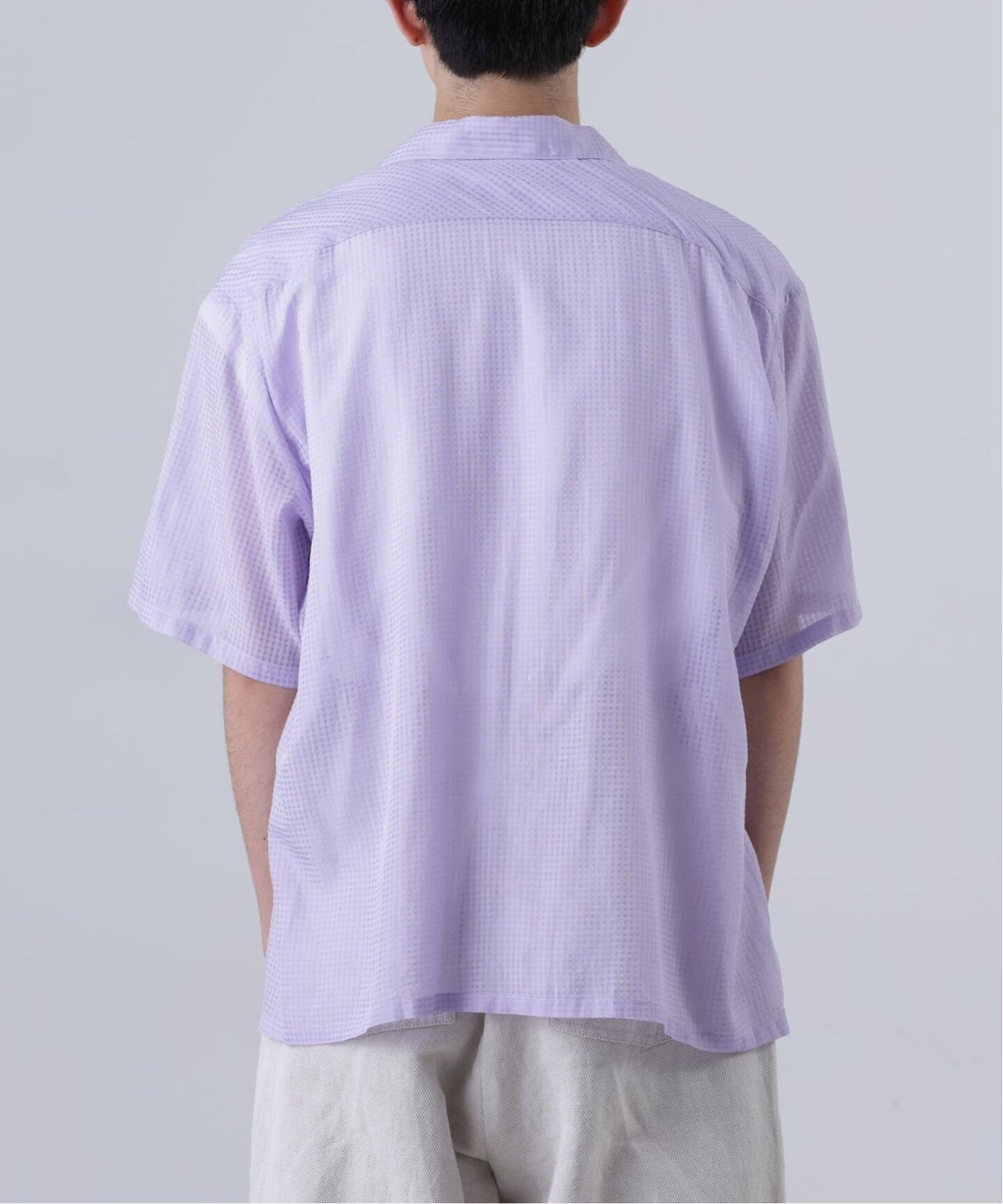 SEVEN BY SEVEN / セブンバイセブン】 SHEER OPEN COLLAR SHIRTS
