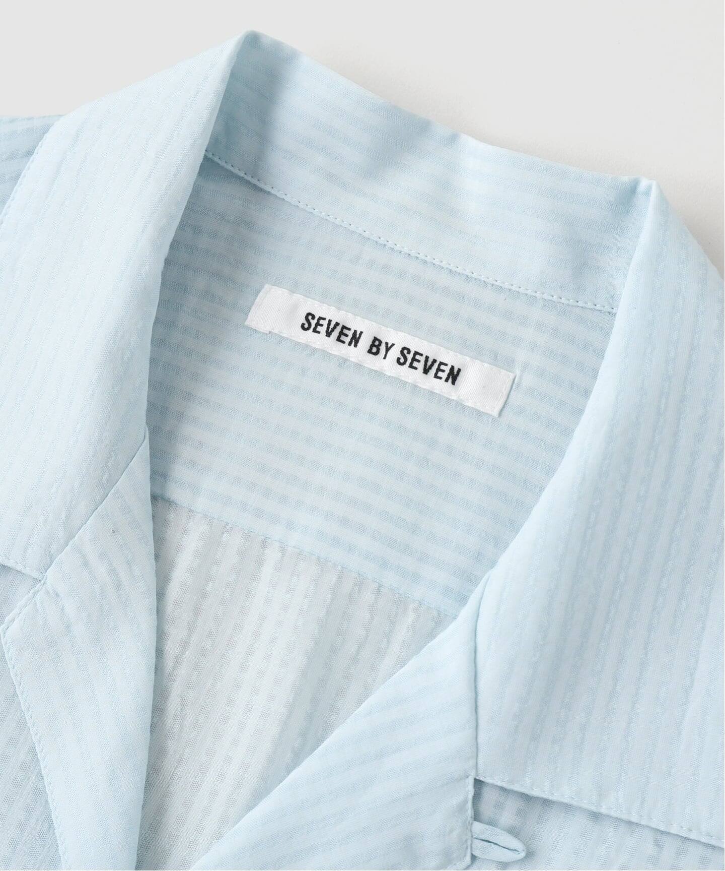 SEVEN BY SEVEN / セブンバイセブン】 SHEER OPEN COLLAR SHIRTS