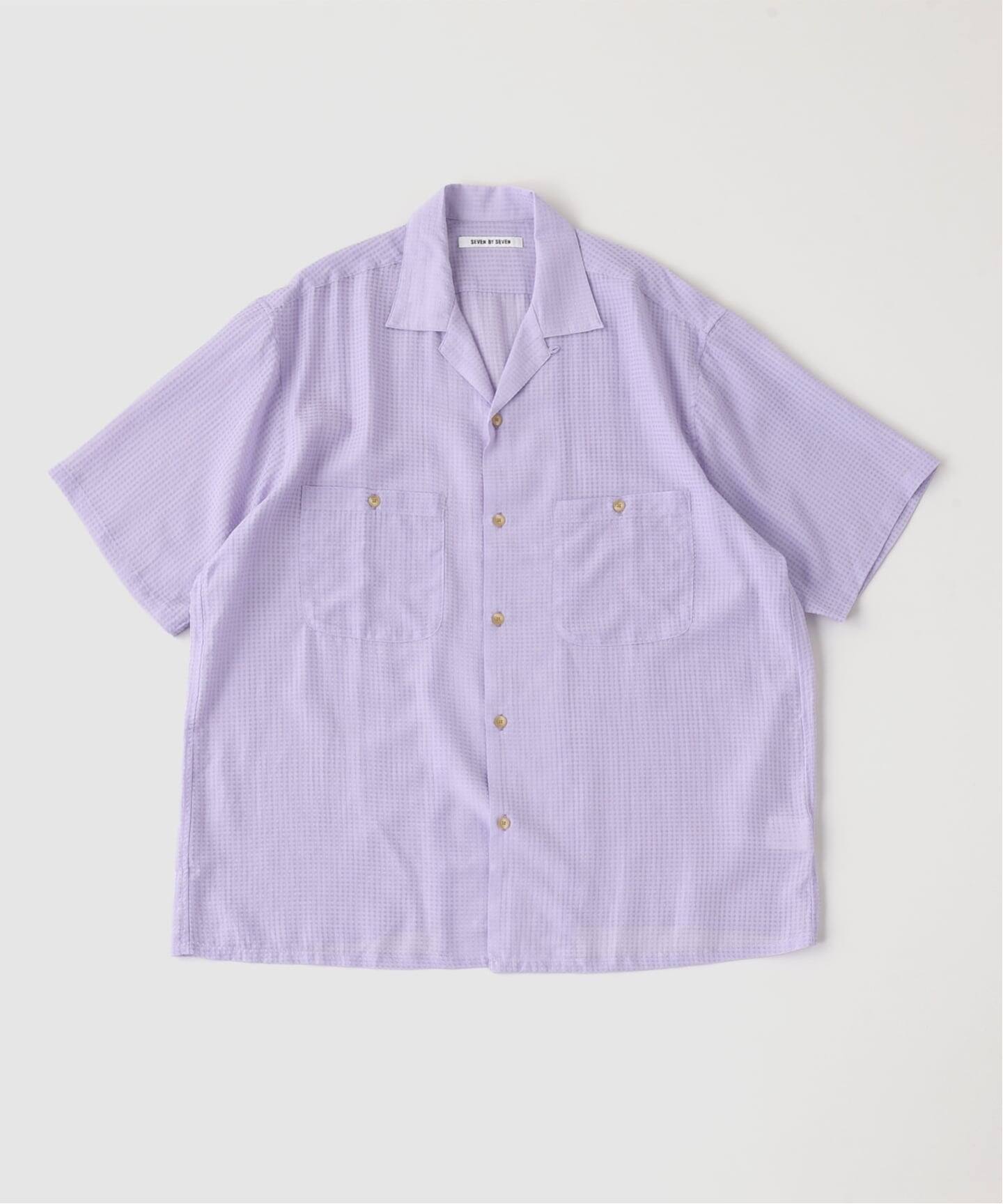 SEVEN BY SEVEN / セブンバイセブン】 SHEER OPEN COLLAR SHIRTS