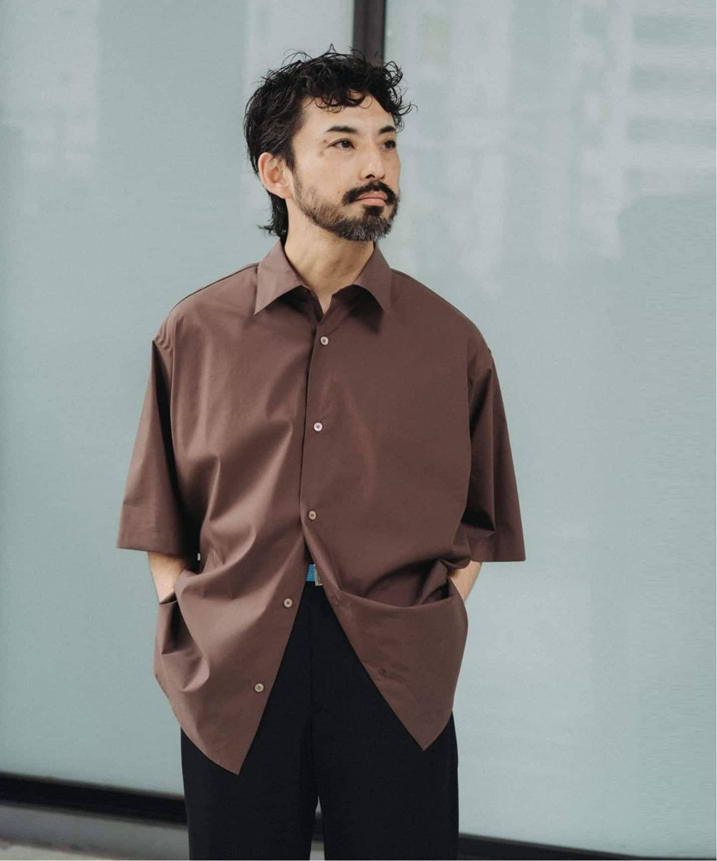 EL/エル】LIGHT TAFFETA H/S SH：ハーフスリーブシャツ（シャツ