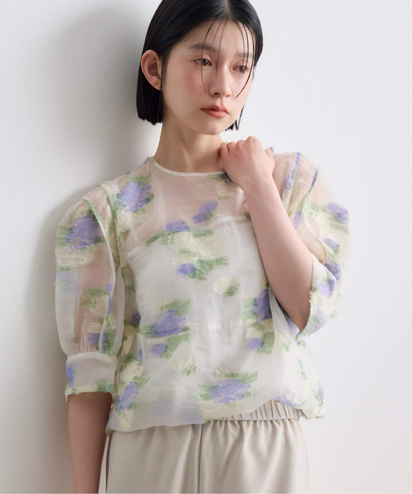 JANE SMITH FLOWER JACQUARD BLOUSE（シャツ／ブラウス）｜BOICE FROM