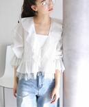 《予約》【洗える】レースブラウス