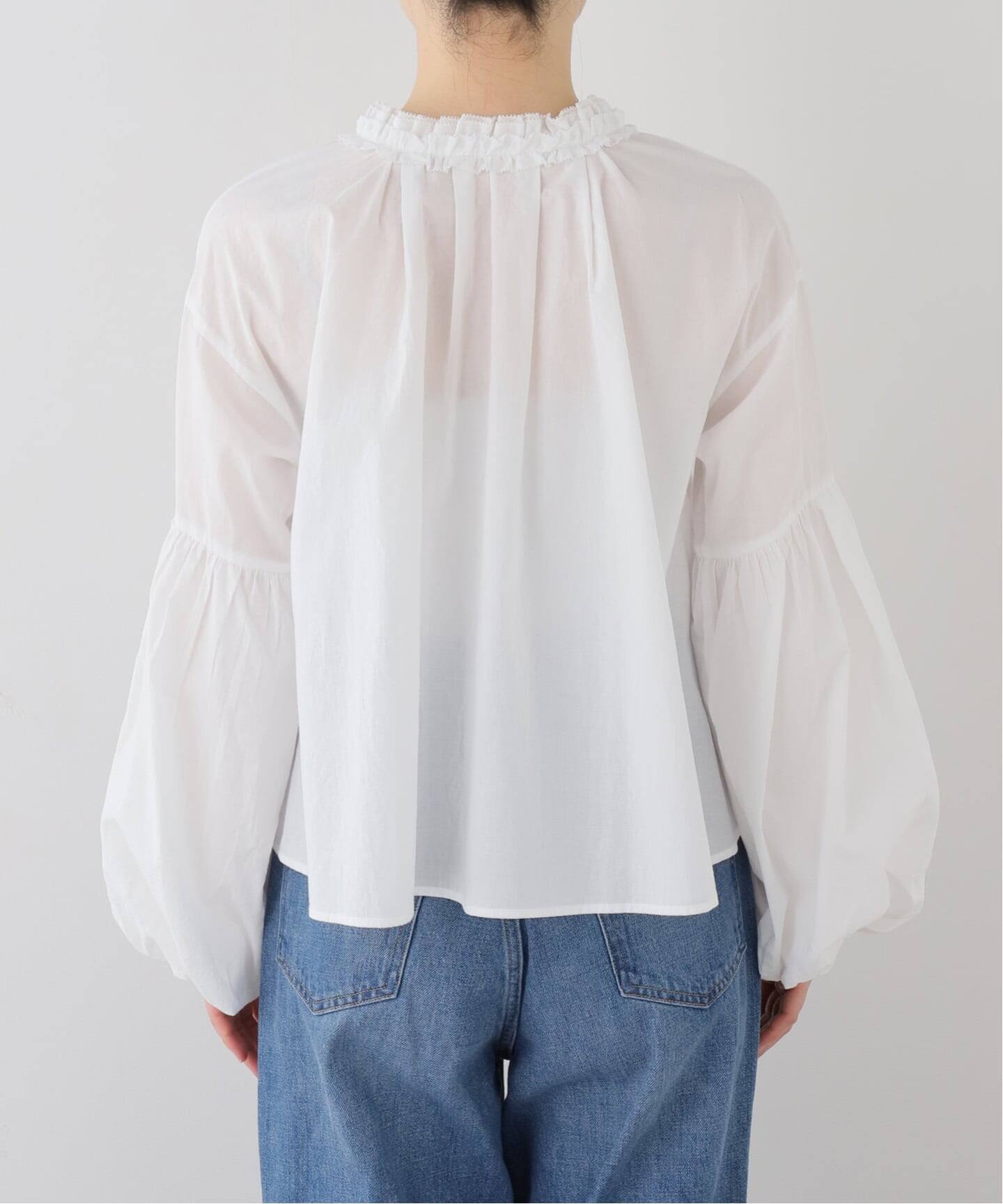 専用 極美品 Heve タフタバルーンブラウス ホワイト 完売 洗える】袖バルーンブラウス（シャツ／ブラウス）｜La Totalite（ラ