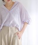 《予約》【洗える】リネンブレンドシアーシャツ