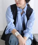 【洗える】フリルカラーブラウス