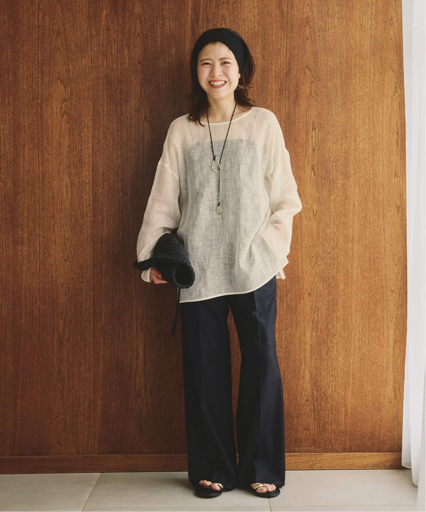 新品♡spick and span　メッシュリネンルーズプルオーバー　23SS Spick & Span（スピックアンドスパン）の「メッシュリネンルーズプル