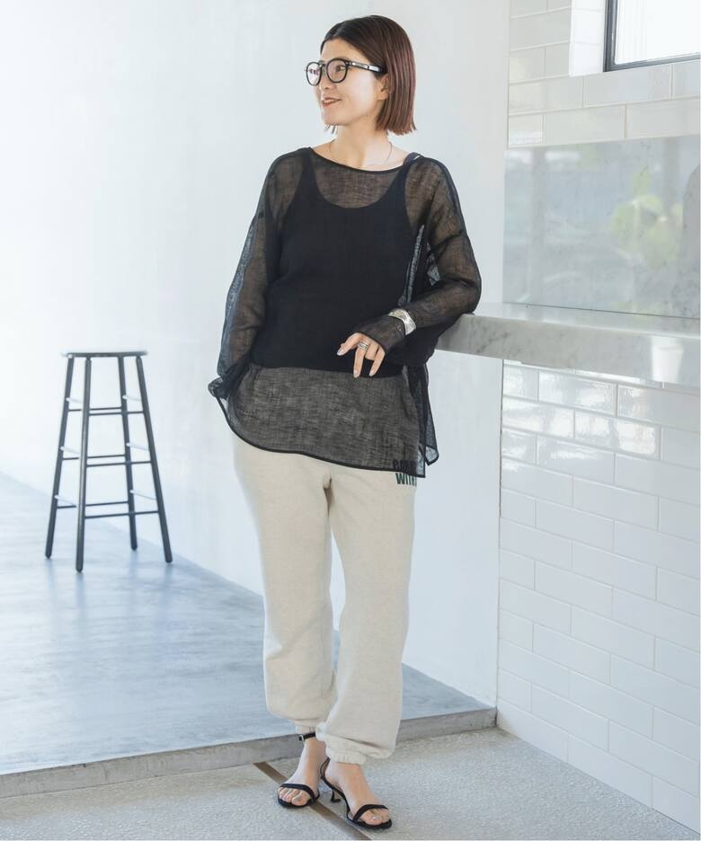 新色有り / 追加》メッシュリネンルーズプルオーバー（シャツ 