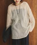 《新色有り / 追加予約》メッシュリネンルーズプルオーバー