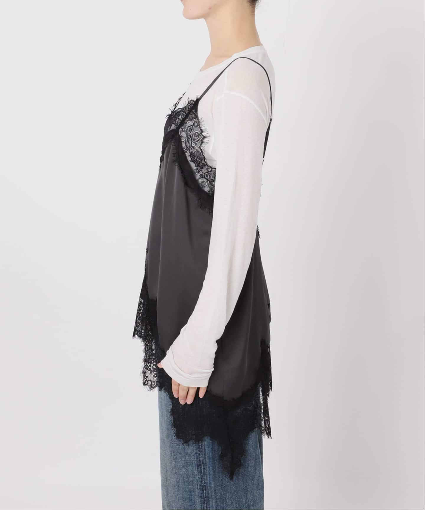 予約》レースサテンチュニックキャミソール（キャミソール）｜Spick