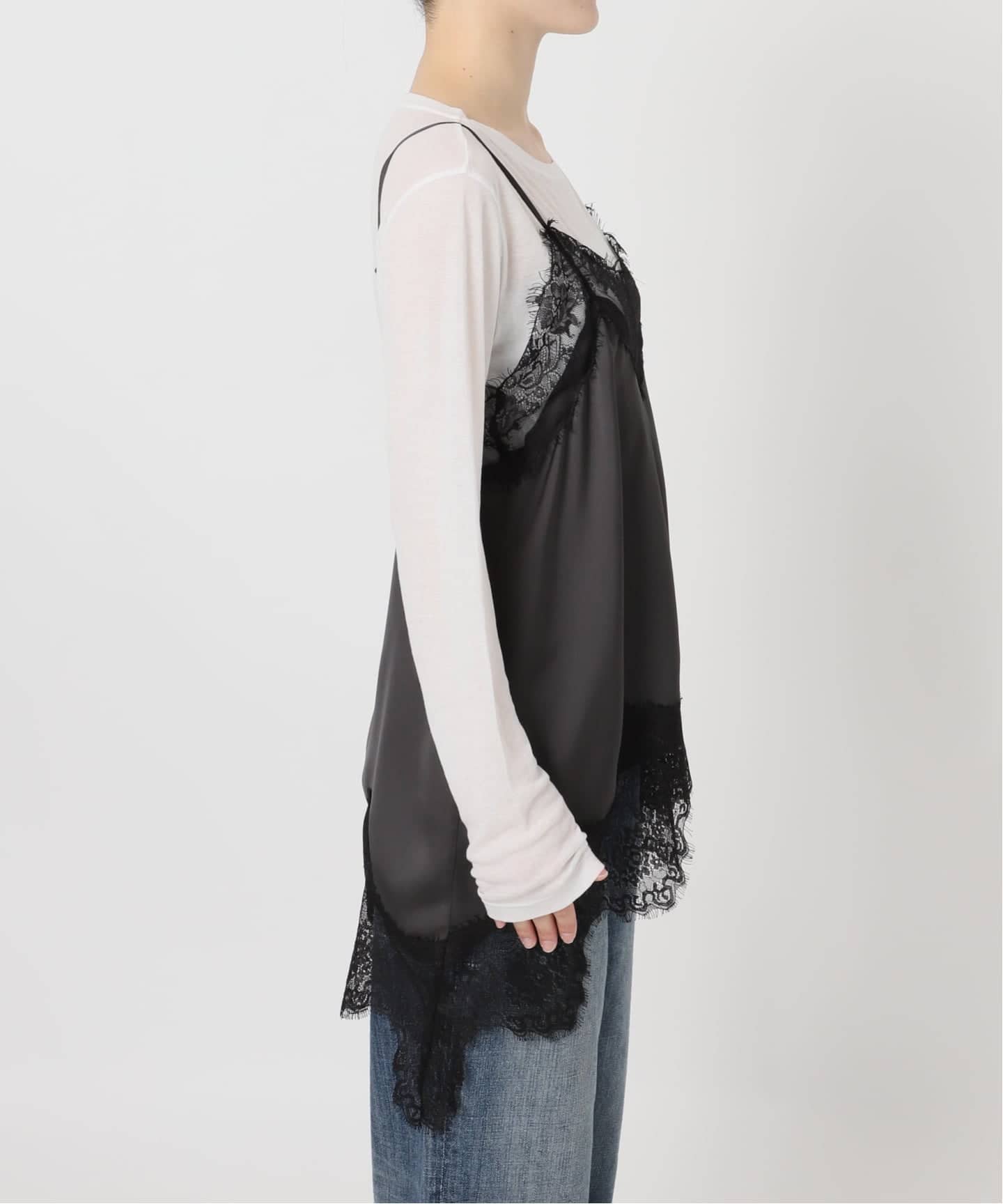 Spick and Span レースサテンチュニック キャミソール　ホワイト WEB限定 / 追加3》レースサテンチュニックキャミソール（キャミソール