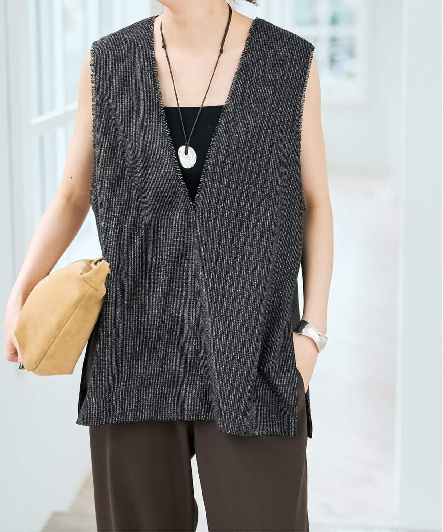 【Spick and Span】リネンツイードベスト ≪追加3≫リネンツイードベスト | スピック＆スパン(Spick and Span