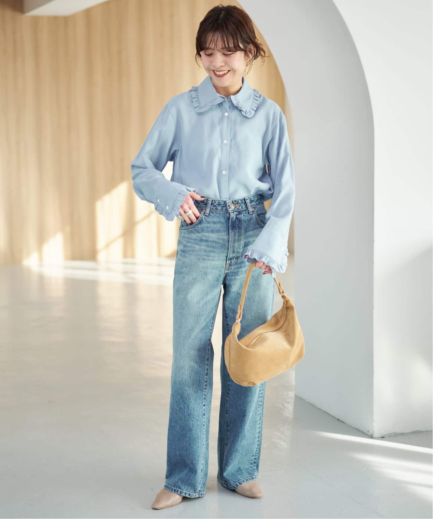 スピックアンドスパン　フリルカラーブラウス Spick & Span（スピックアンドスパン）の「フリルカラーブラウス