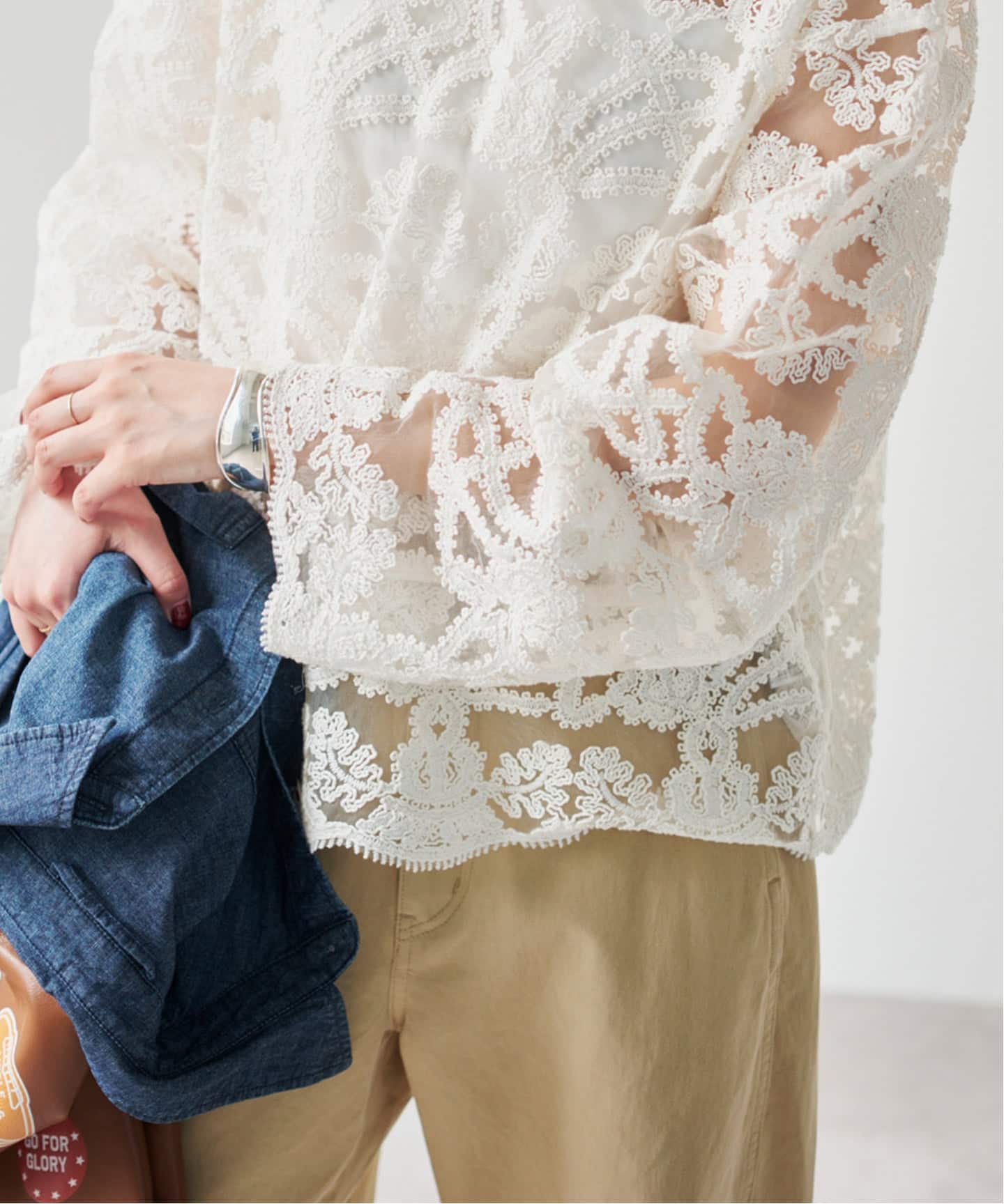 Spick and Span♡コードエンブロイダリーチュールブラウス WEB限定 / 追加》コードエンブロイダリーチュールブラウス（シャツ