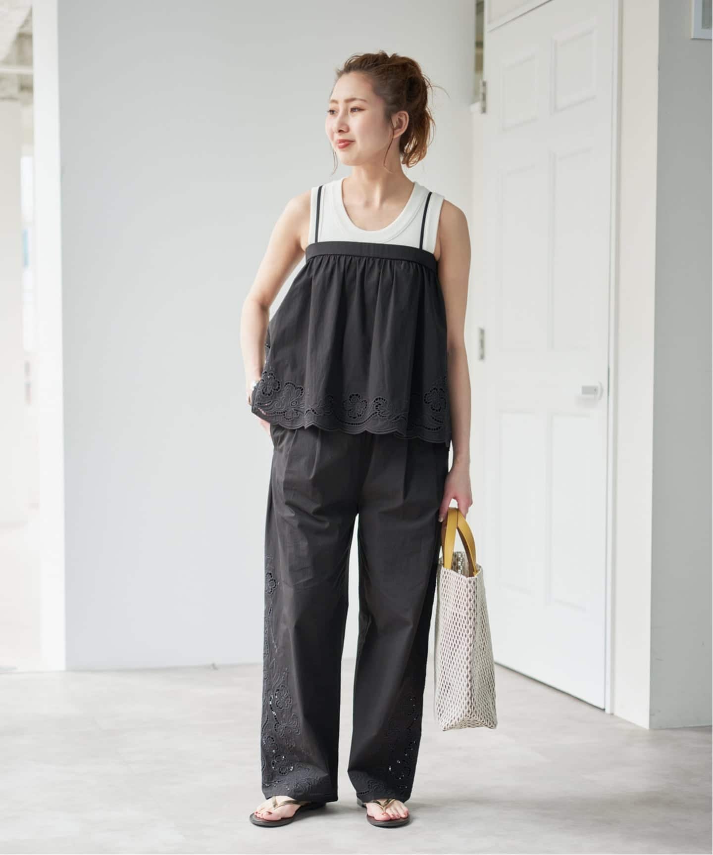 予約》カットワークエンブロイダリーキャミソール（キャミソール