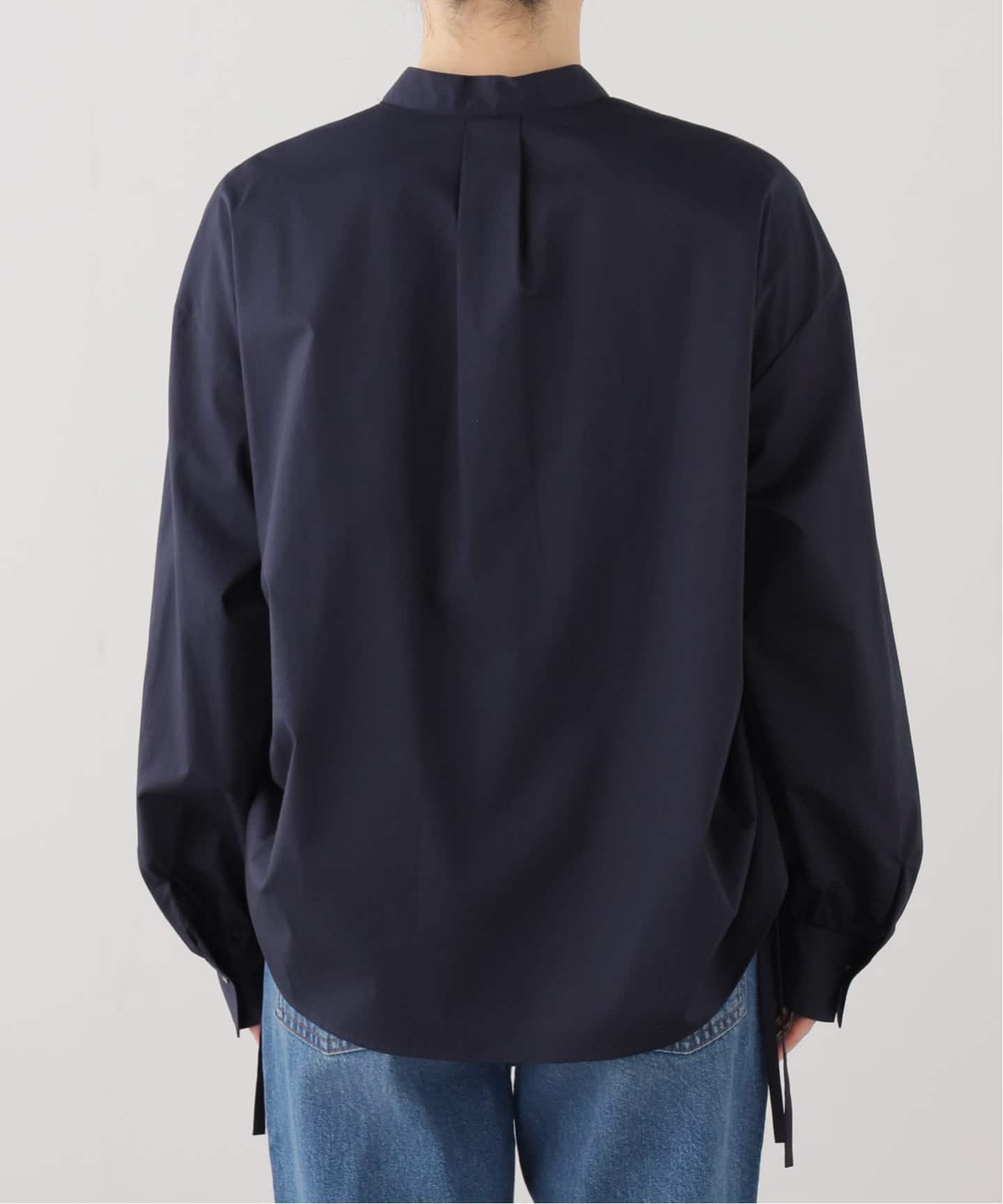 スピック&amp;スパン【新品】サイドベンツシャツ ネイビー スピック＆スパン Spick & Span 2wayペプラムオーバーシャツ