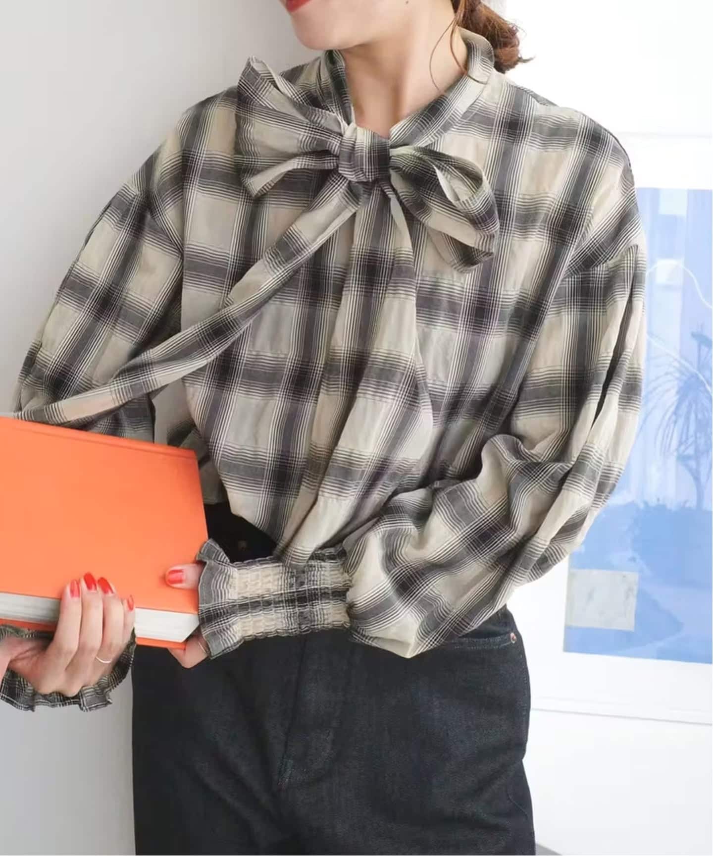 Spick & Span オンブレボウタイブラウス 追加予約》オンブレボウタイブラウス（シャツ／ブラウス）｜Spick