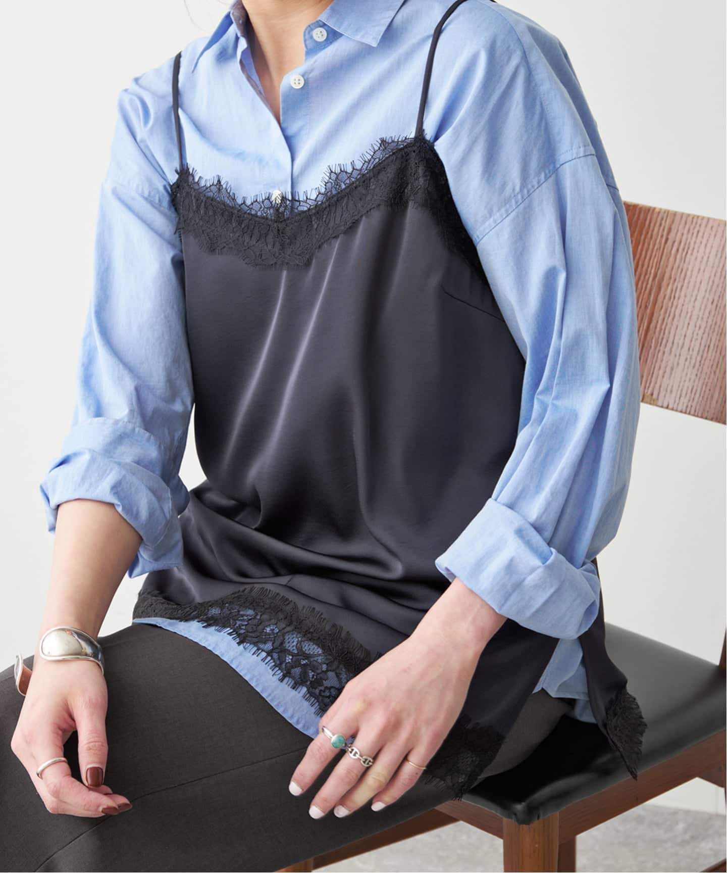 サテンレースキャミソール（キャミソール）｜Spick and Span（スピック