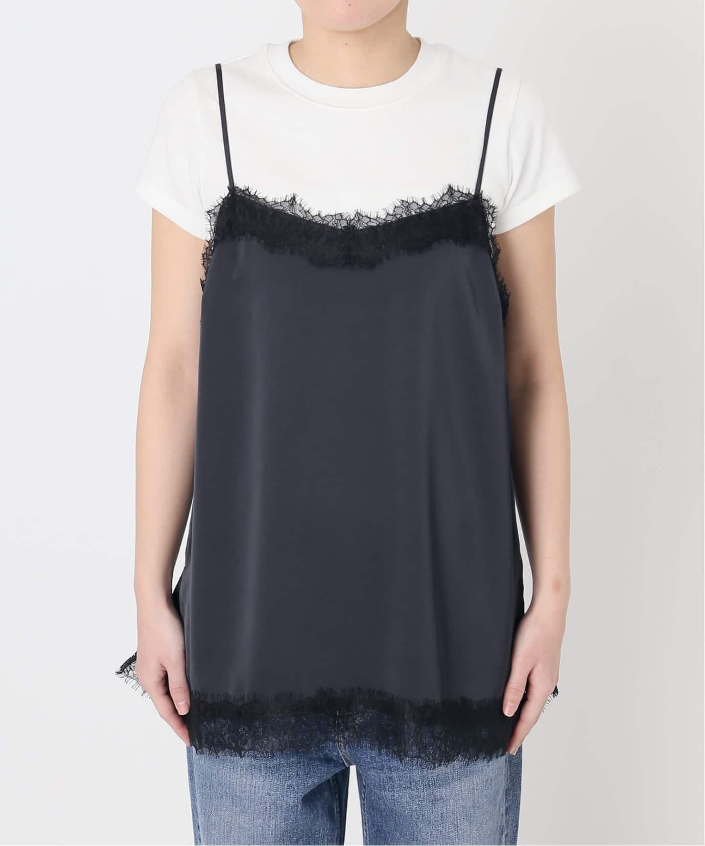 サテンレースキャミソール（キャミソール）｜Spick and Span（スピック