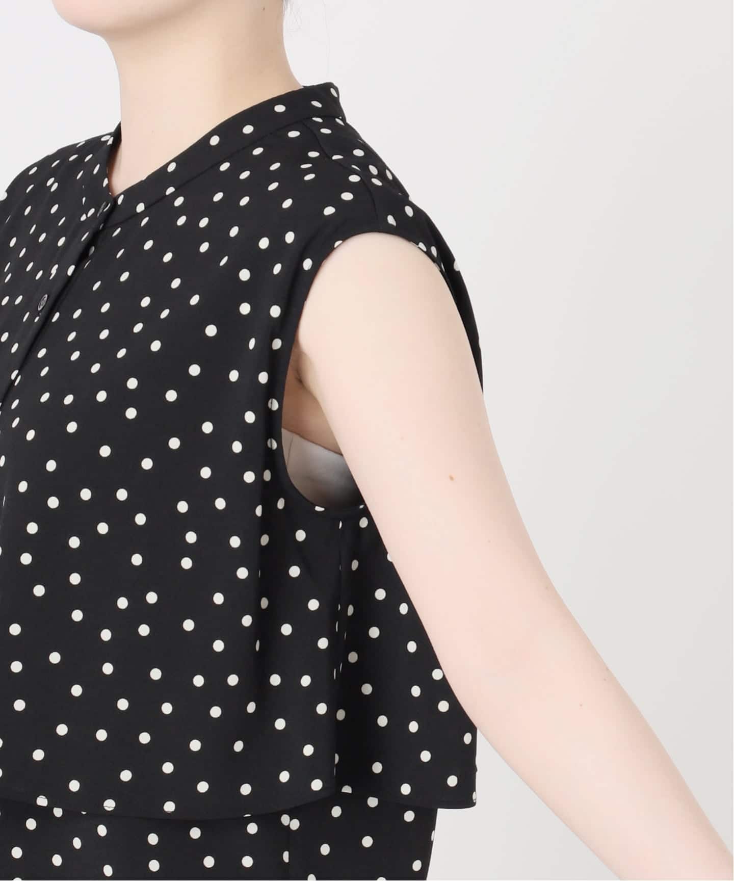 ☆値下げ☆17AW SPICK&amp;SPANドットギャザーノースリブラウス☆ 美品】Spick & Span ドッド ギャザーノースリーブブラウスFree - メルカリ