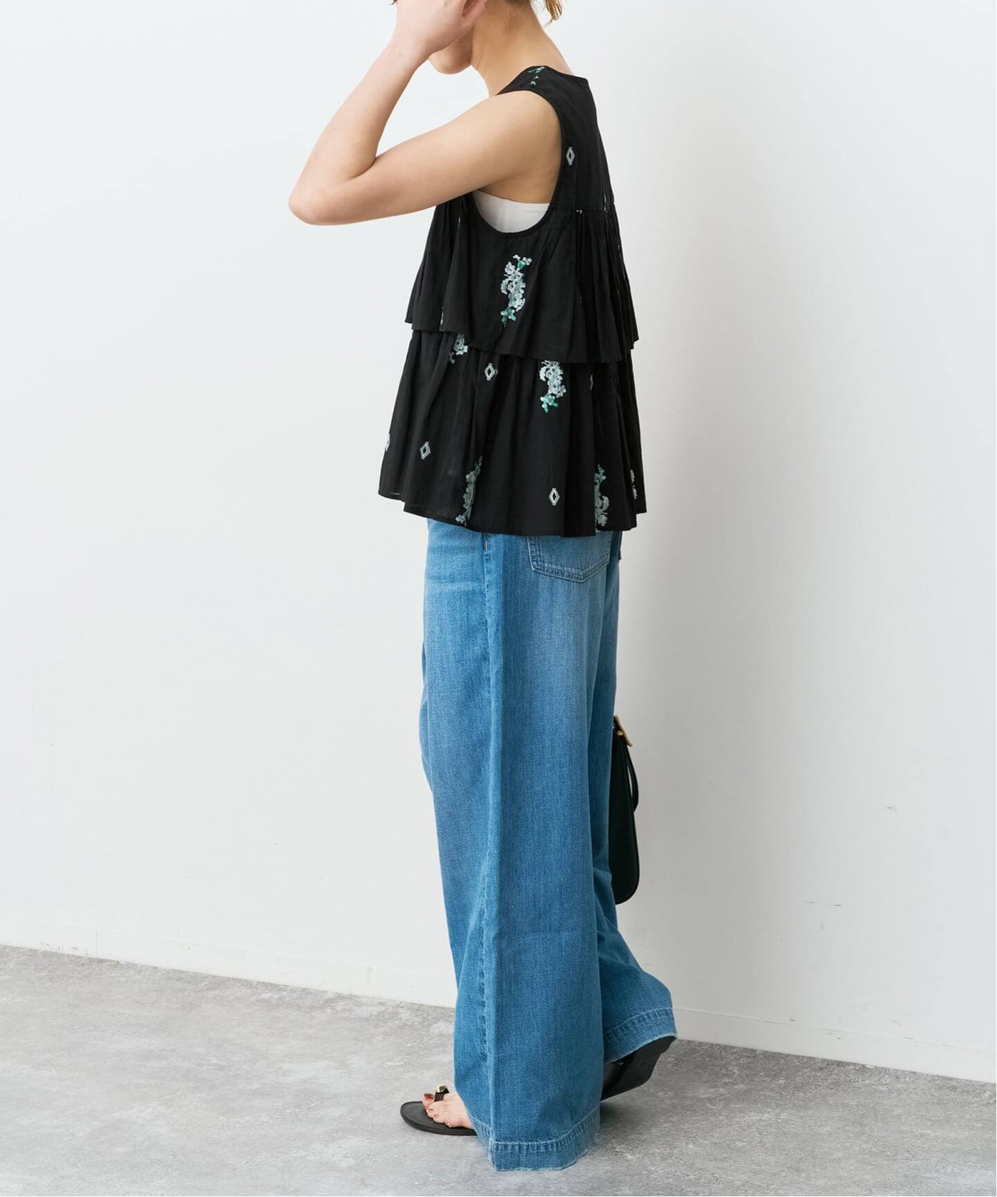 ne Quittez pas / ヌキテパ Cotton Voile Jasmine Embroidery Slee