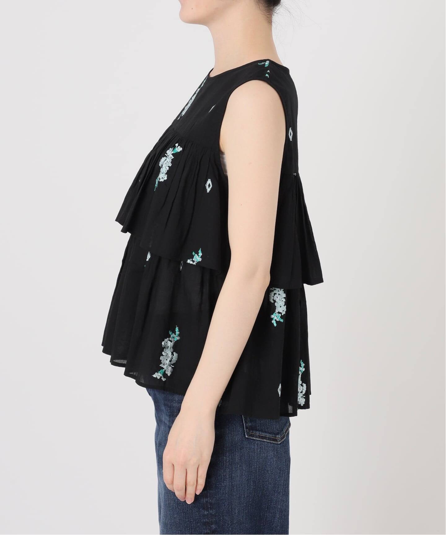 ne Quittez pas / ヌキテパ Cotton Voile Jasmine Embroidery Slee 