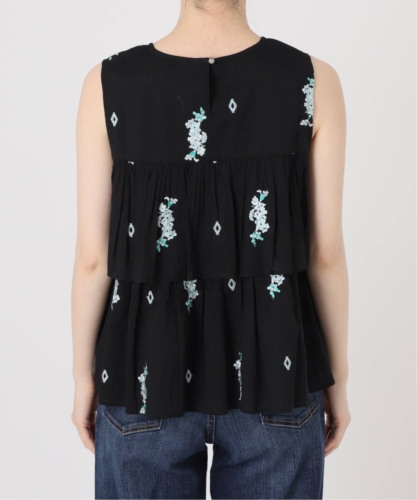 ne Quittez pas / ヌキテパ Cotton Voile Jasmine Embroidery Slee