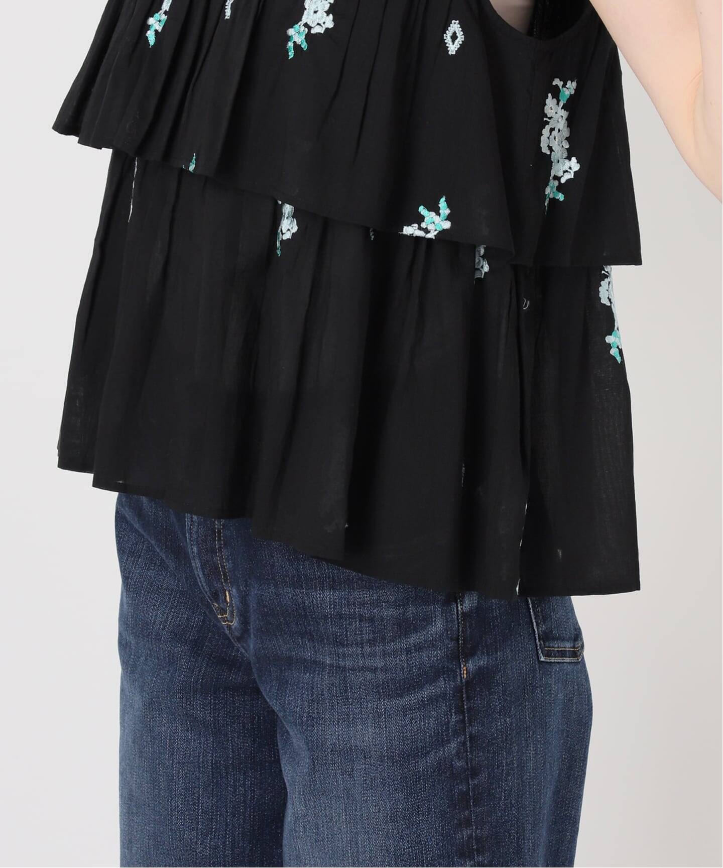 ne Quittez pas / ヌキテパ Cotton Voile Jasmine Embroidery Slee 