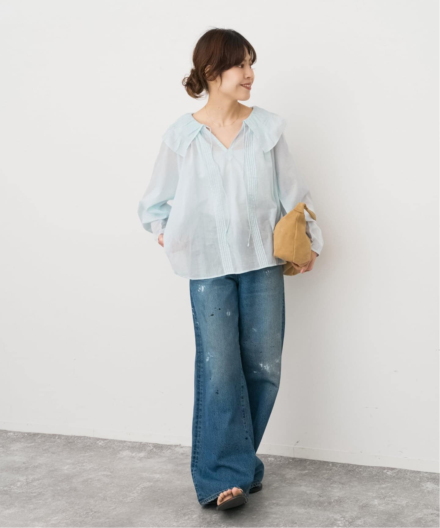 ne Quittez pas / ヌキテパ 別注Frill Collar Blouse*（シャツ