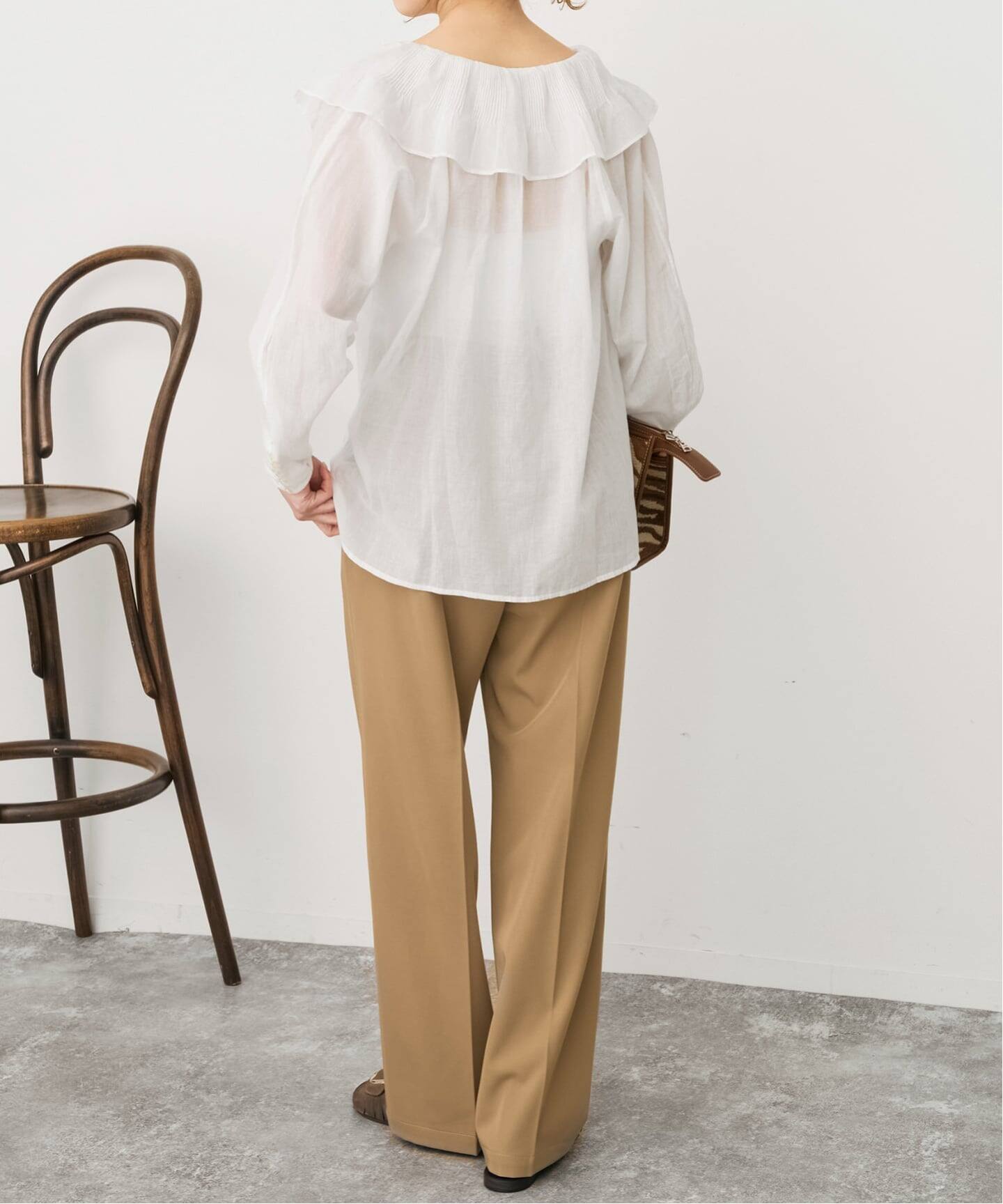 【未着用 新品】ヌキテパ┊ 長袖ブラウス┊ ベージュ 未着用 新品】ヌキテパ┊ 長袖ブラウス┊ ベージュ 【公式通販】