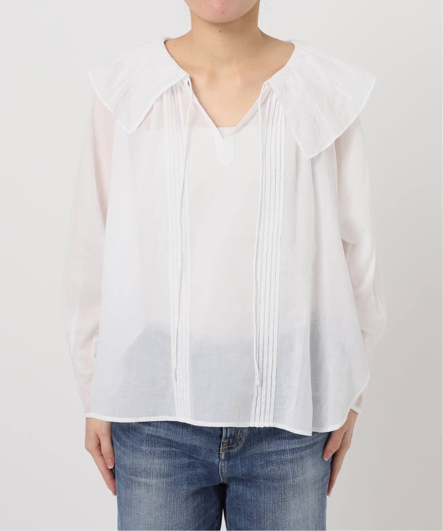 ne Quittez pas / ヌキテパ 別注Frill Collar Blouse*（シャツ 