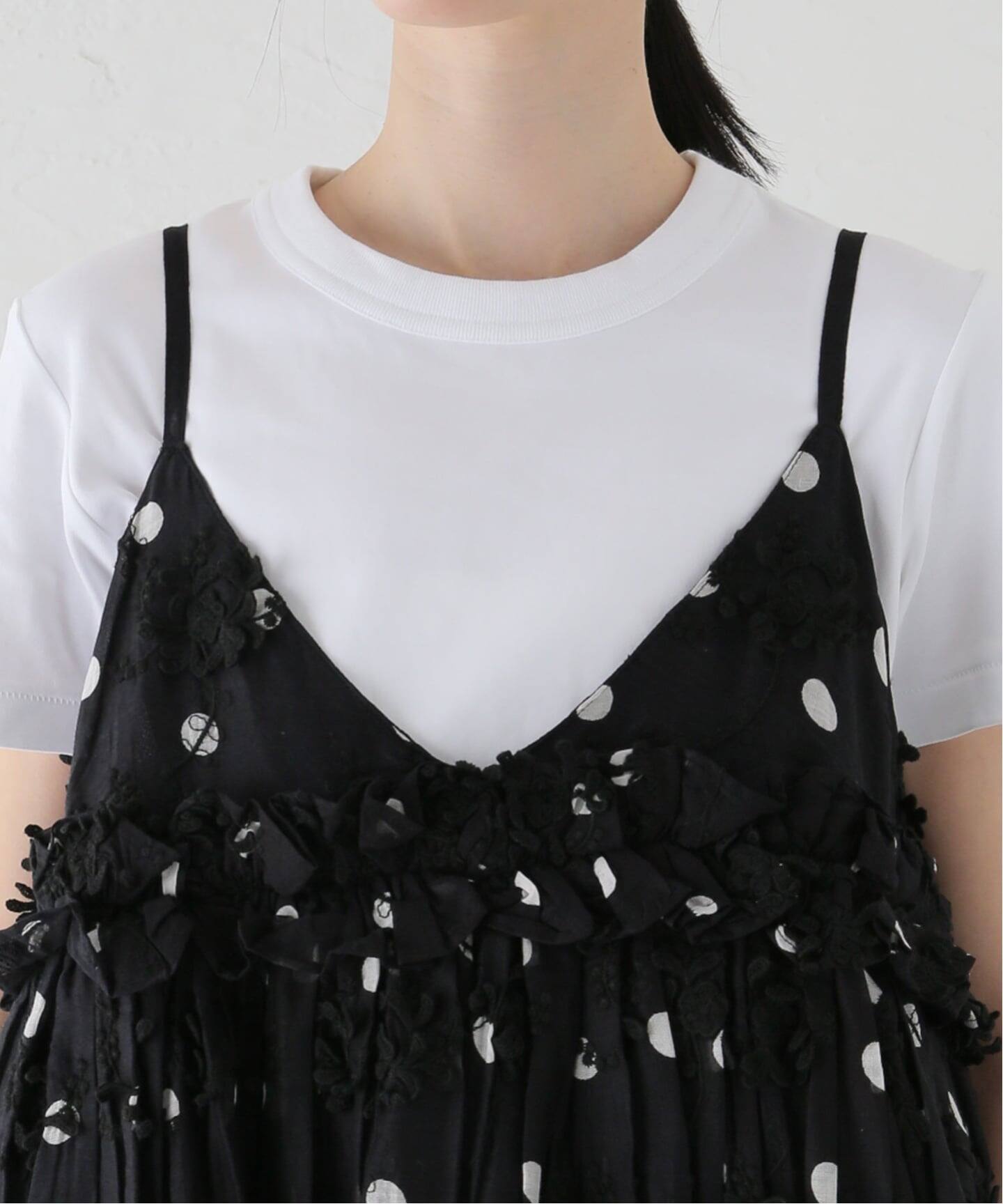 追加》crinkle crinkle crinkle 別注3D embroidery dot camisole 