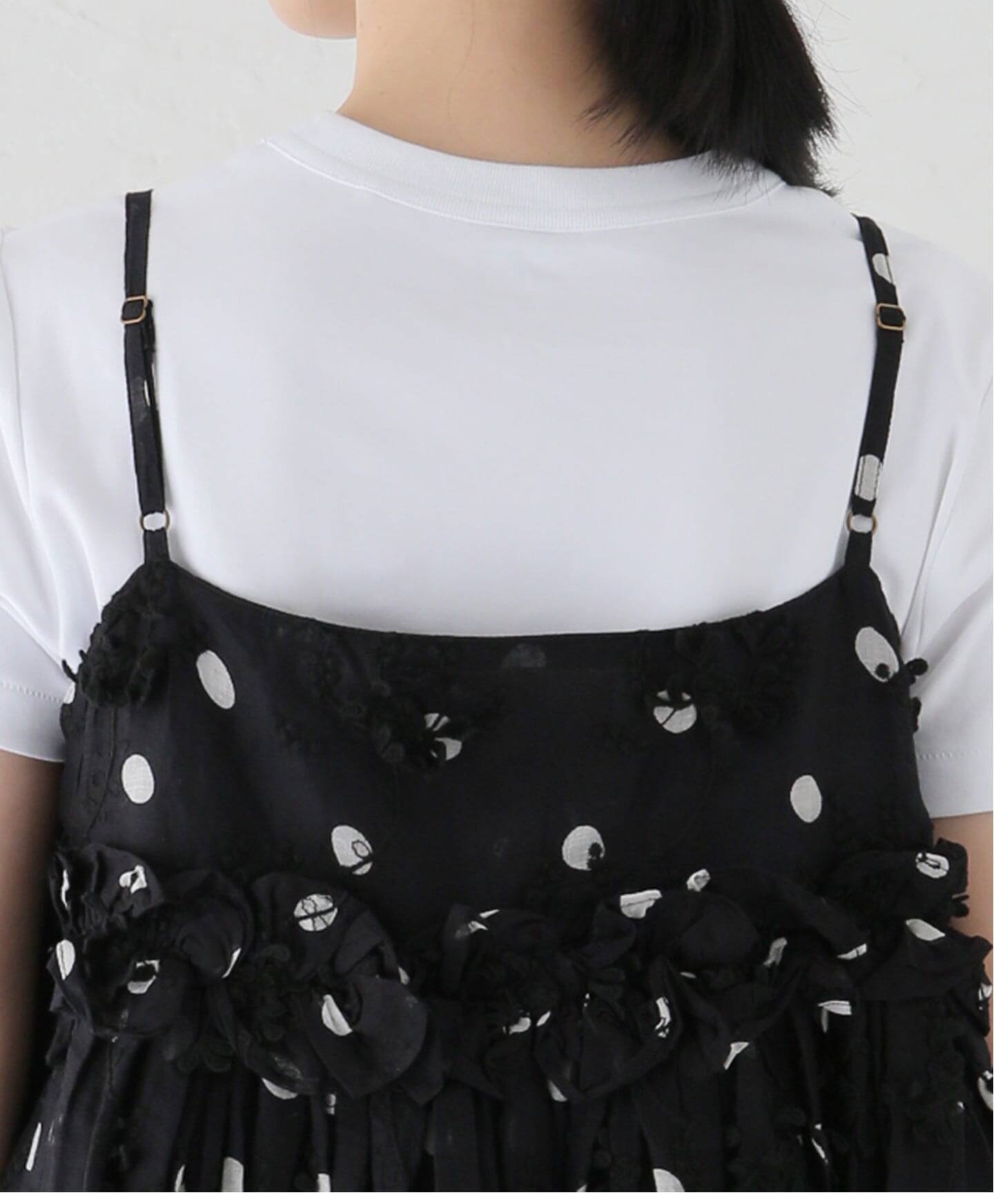 追加》crinkle crinkle crinkle 別注3D embroidery dot camisole